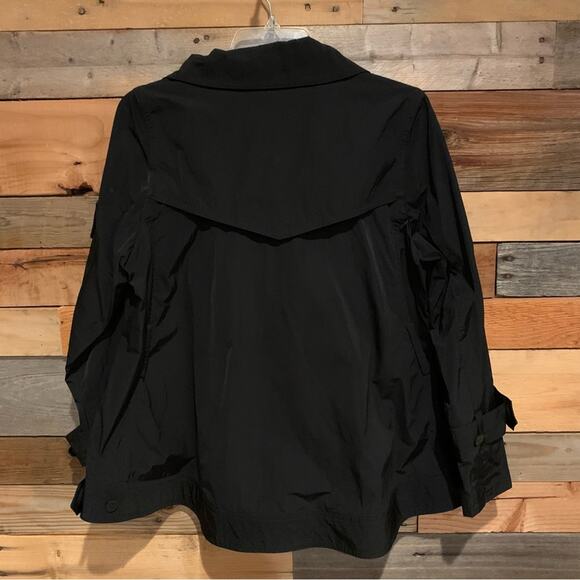 KaufmanFranco Wrap Button Lightweight Jacket Black Size 10/46 Minimal Luxury - Picture 11 of 14